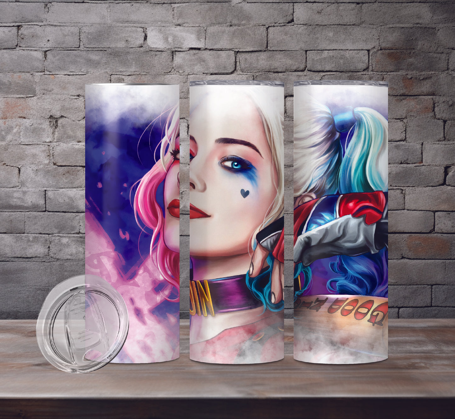 Harley Quinn Drink Tumblers, 6 Designs