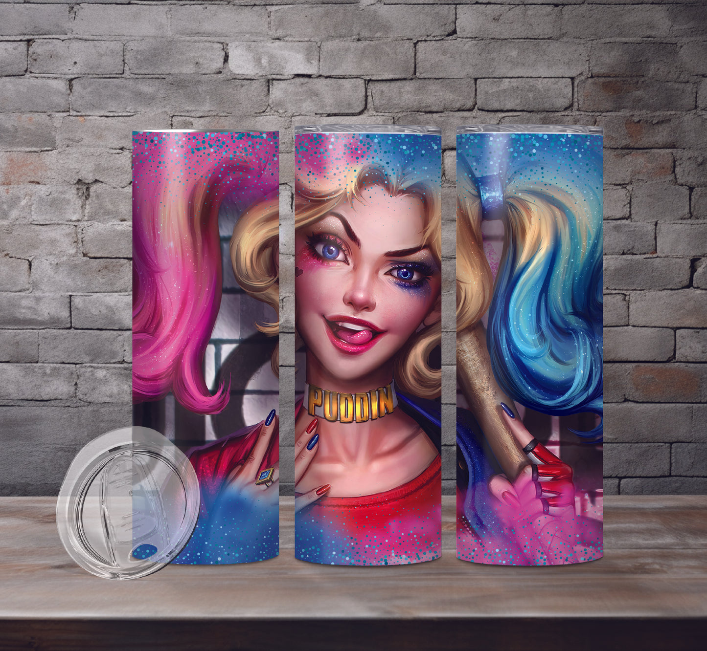 Harley Quinn Drink Tumblers, 6 Designs