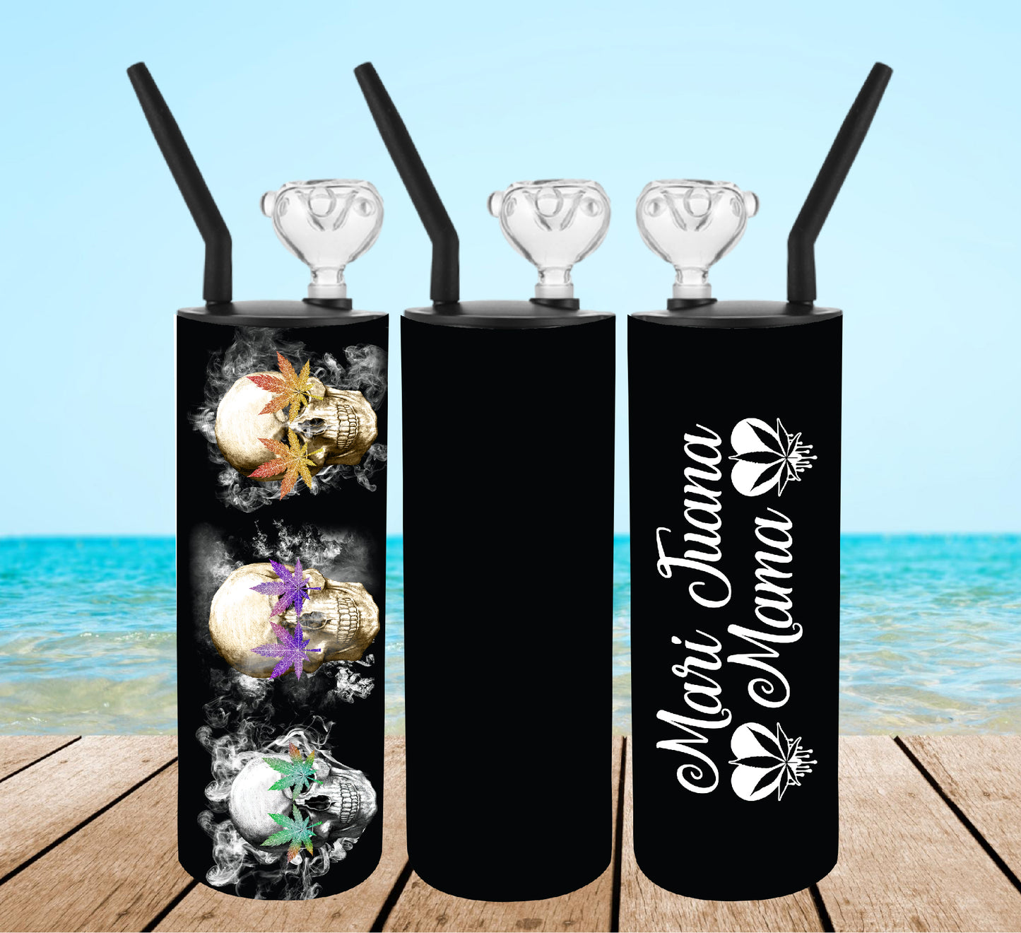 Mari Juana Mama Skulls Tumbler Bong