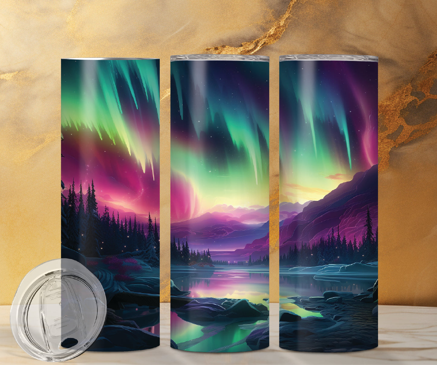 Northern Lights Drink Tumblers, 13 Different Designs