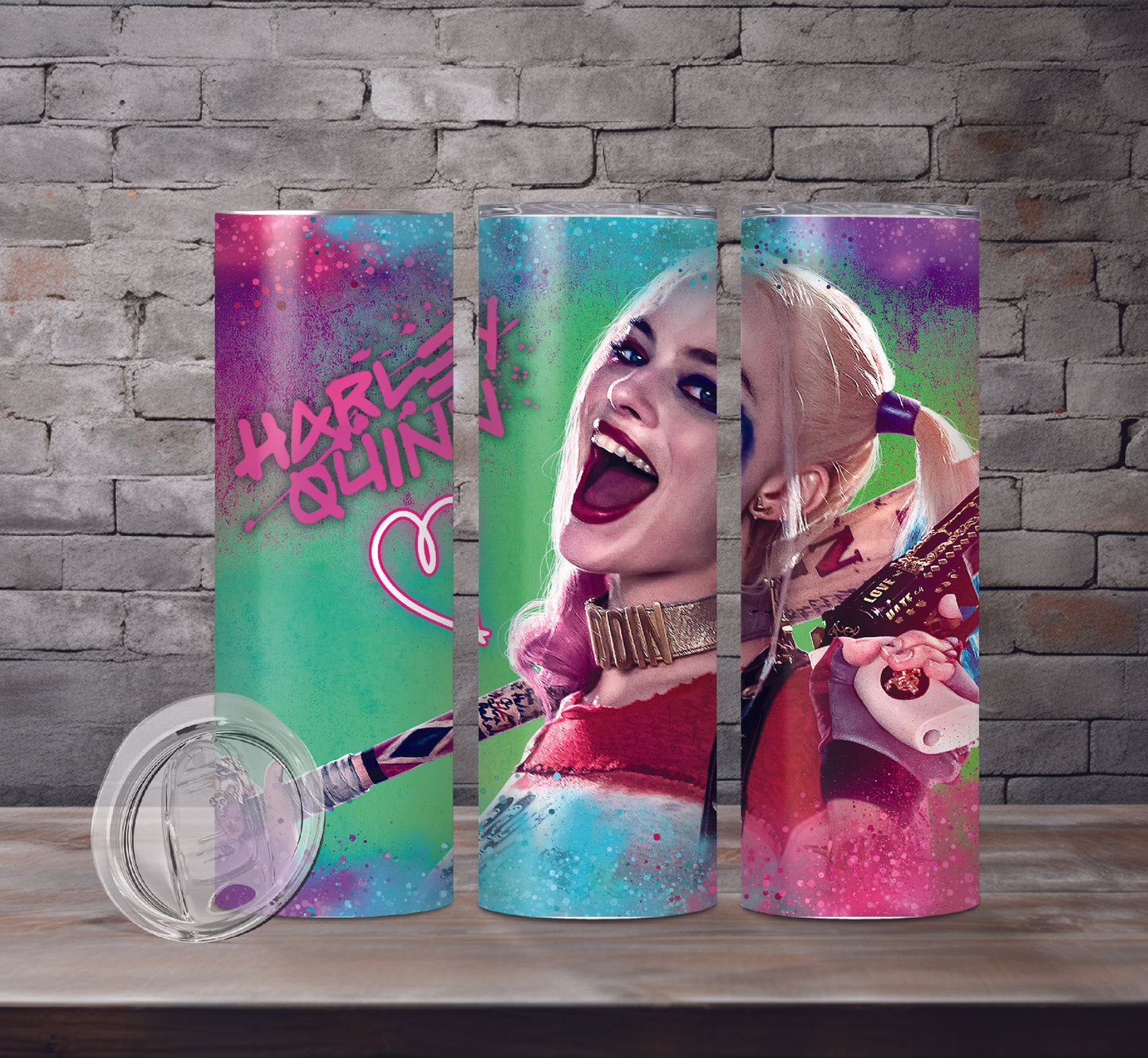 Harley Quinn Drink Tumblers, 6 Designs