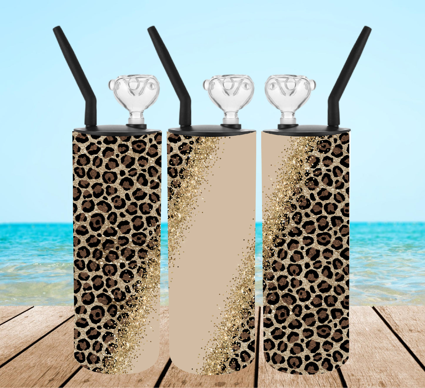 Leopard Print Tumbler Bong