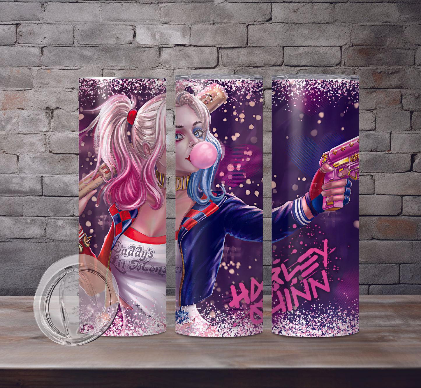 Harley Quinn Drink Tumblers, 6 Designs