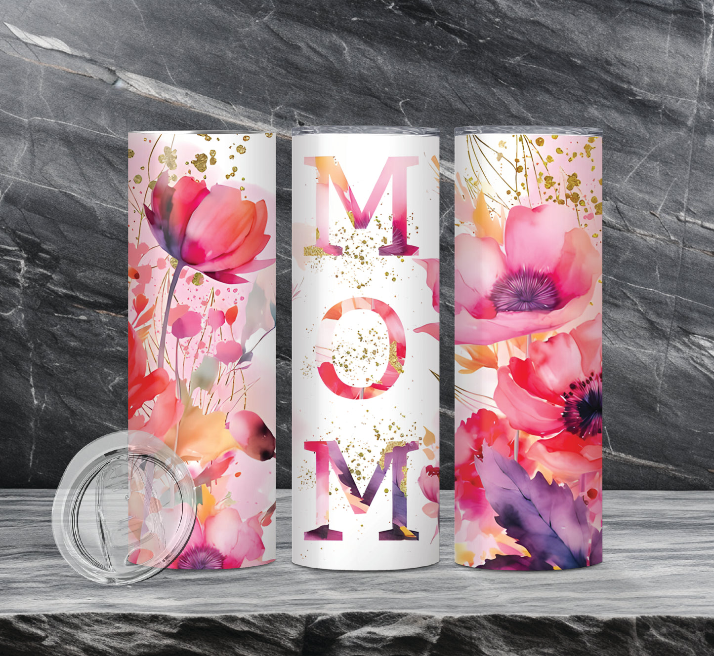 MOM Drink Tumblers, 10 Designs, Add Name