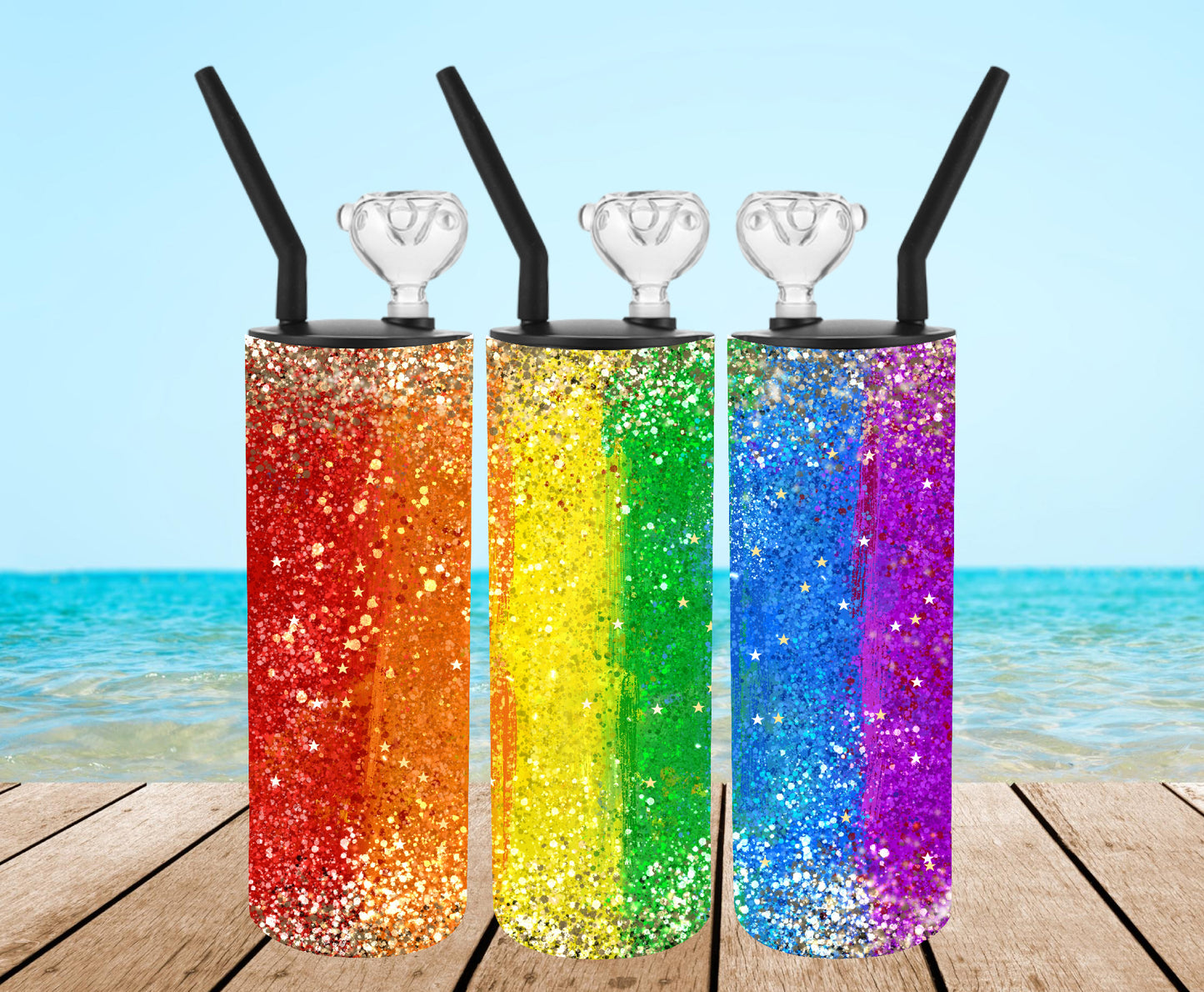 Rainbow Pride LGBTQ Tumbler Bong