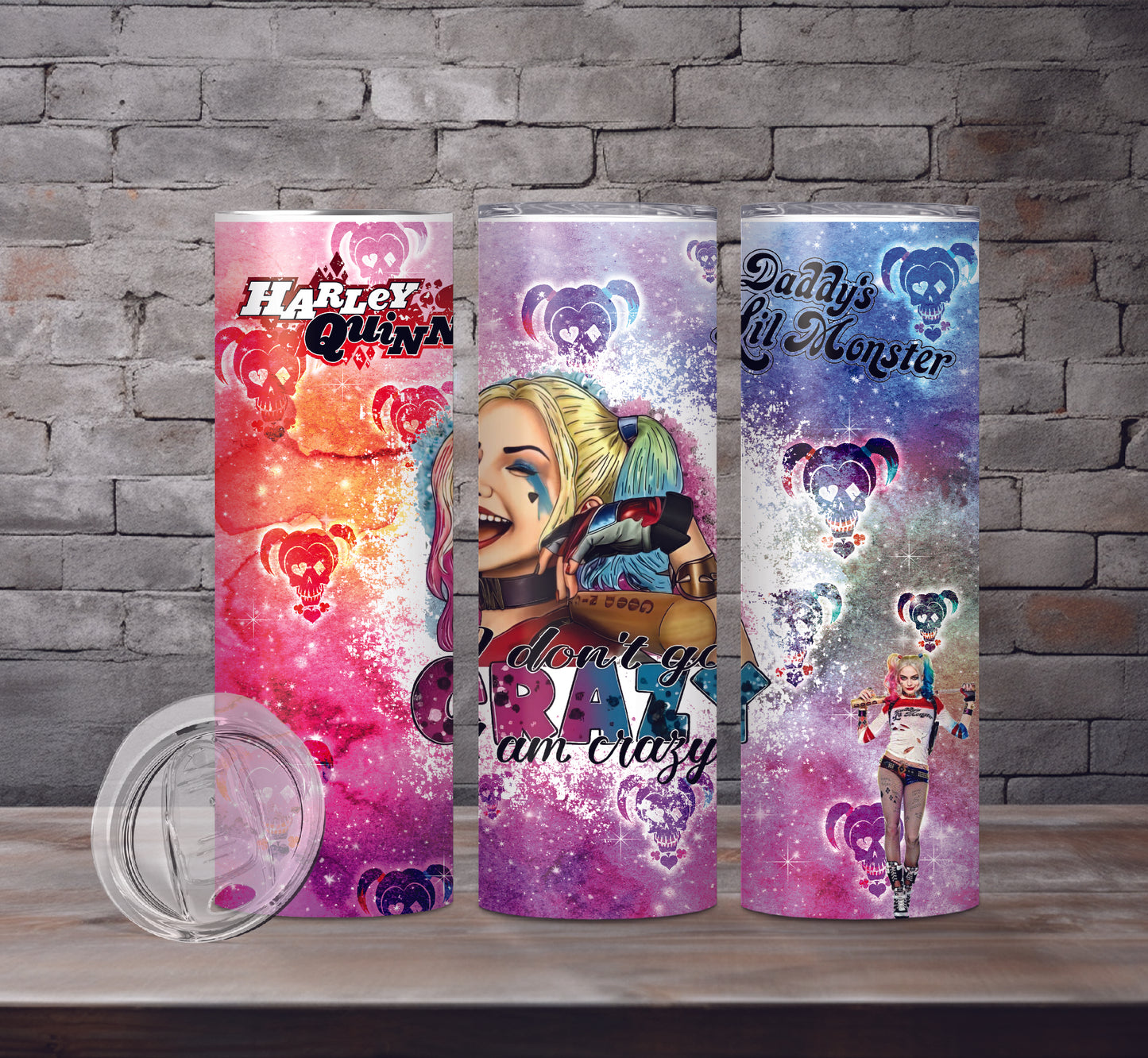 Harley Quinn Drink Tumblers, 6 Designs
