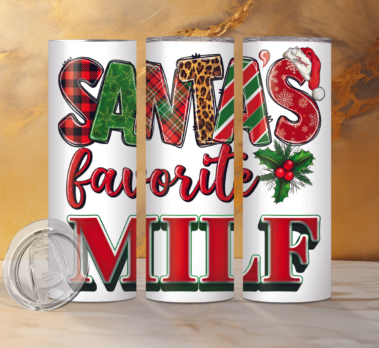 Chirstmas Drink Tumblers, 7 Designs