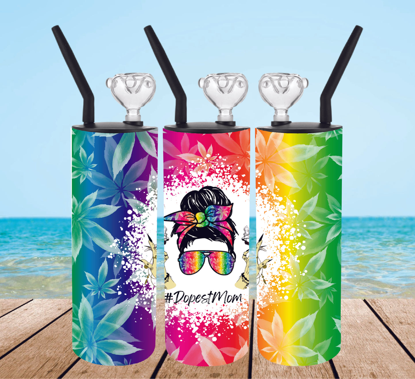 Tumbler Bong #Dopest Mom