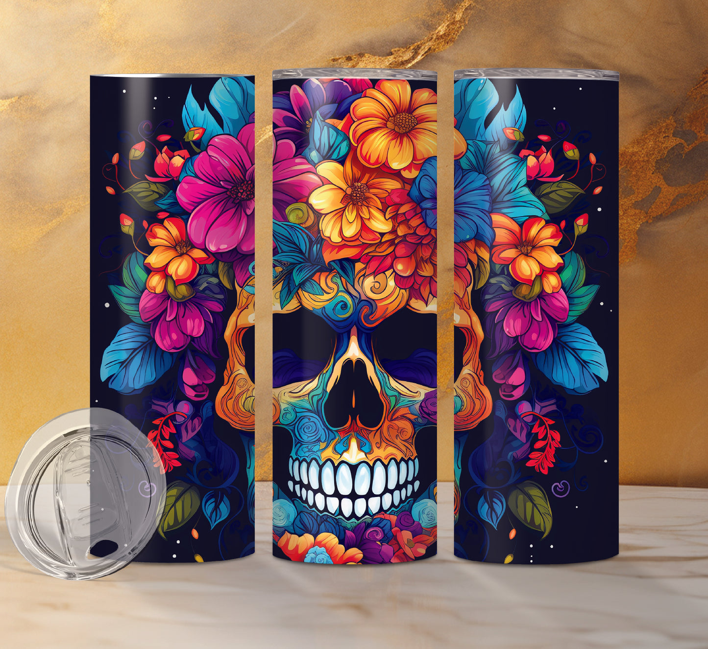 Skull Drink Tumblers, 8 Designs