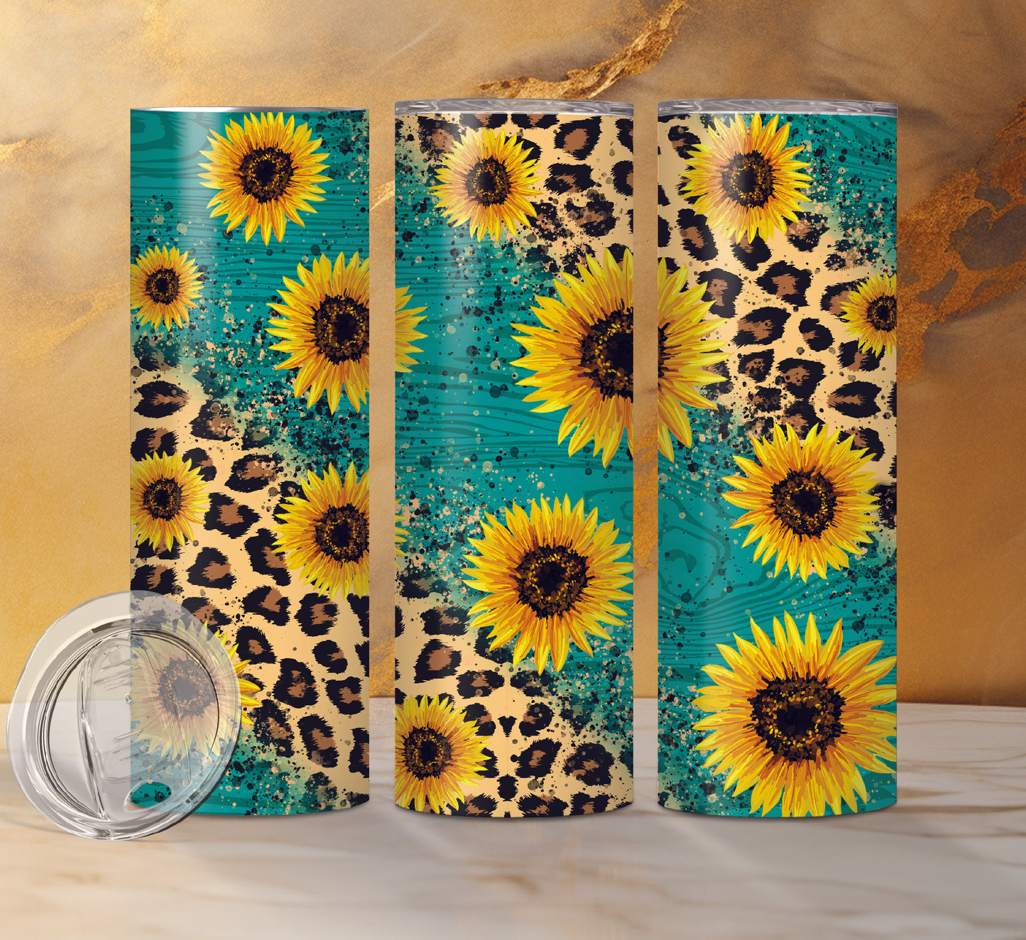 Sunflower Designs Drink Tumblers, 18 Designs