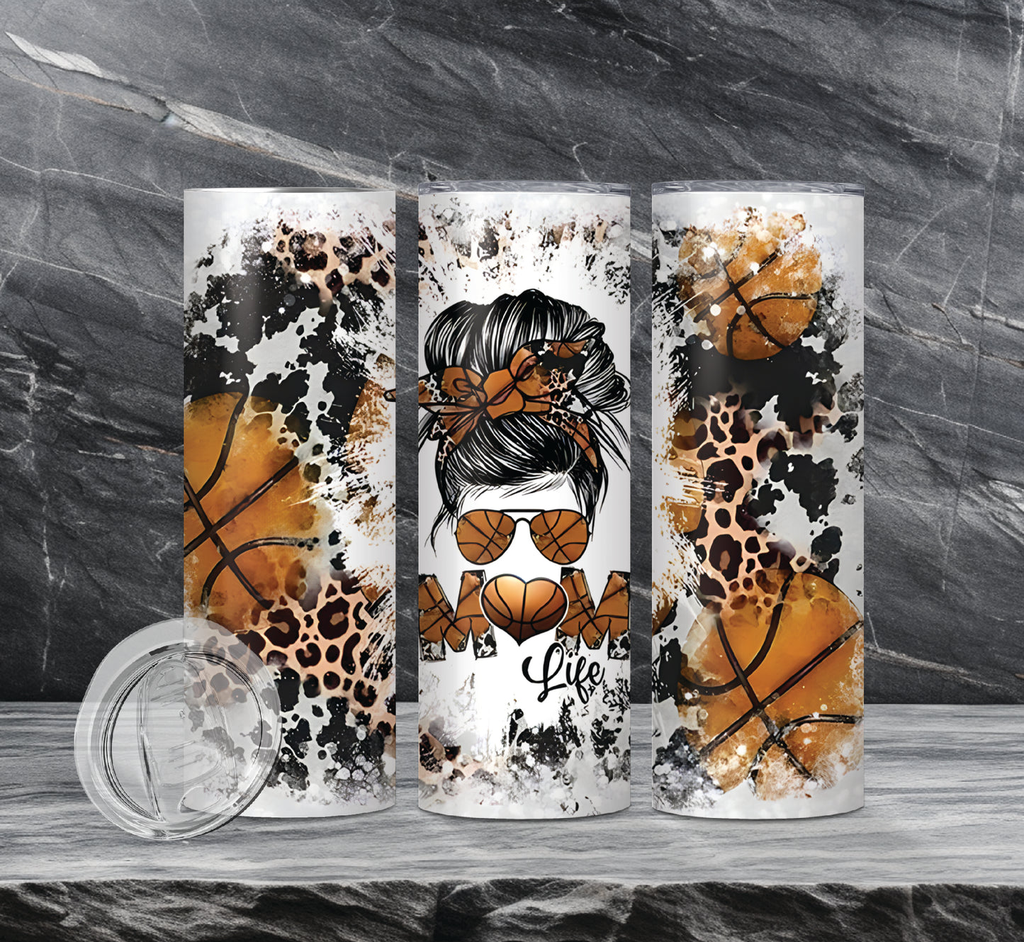 Basketball Mom Drink Tumblers, 2 Designs