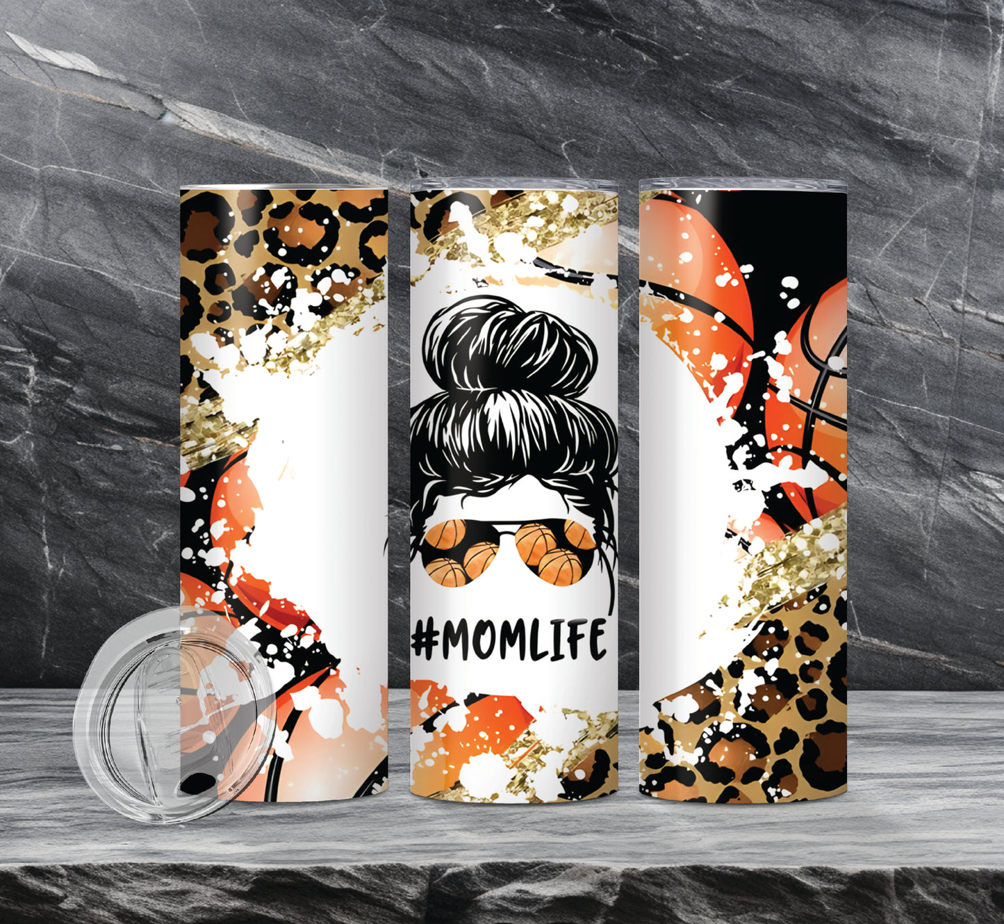 Basketball Mom Drink Tumblers, 2 Designs