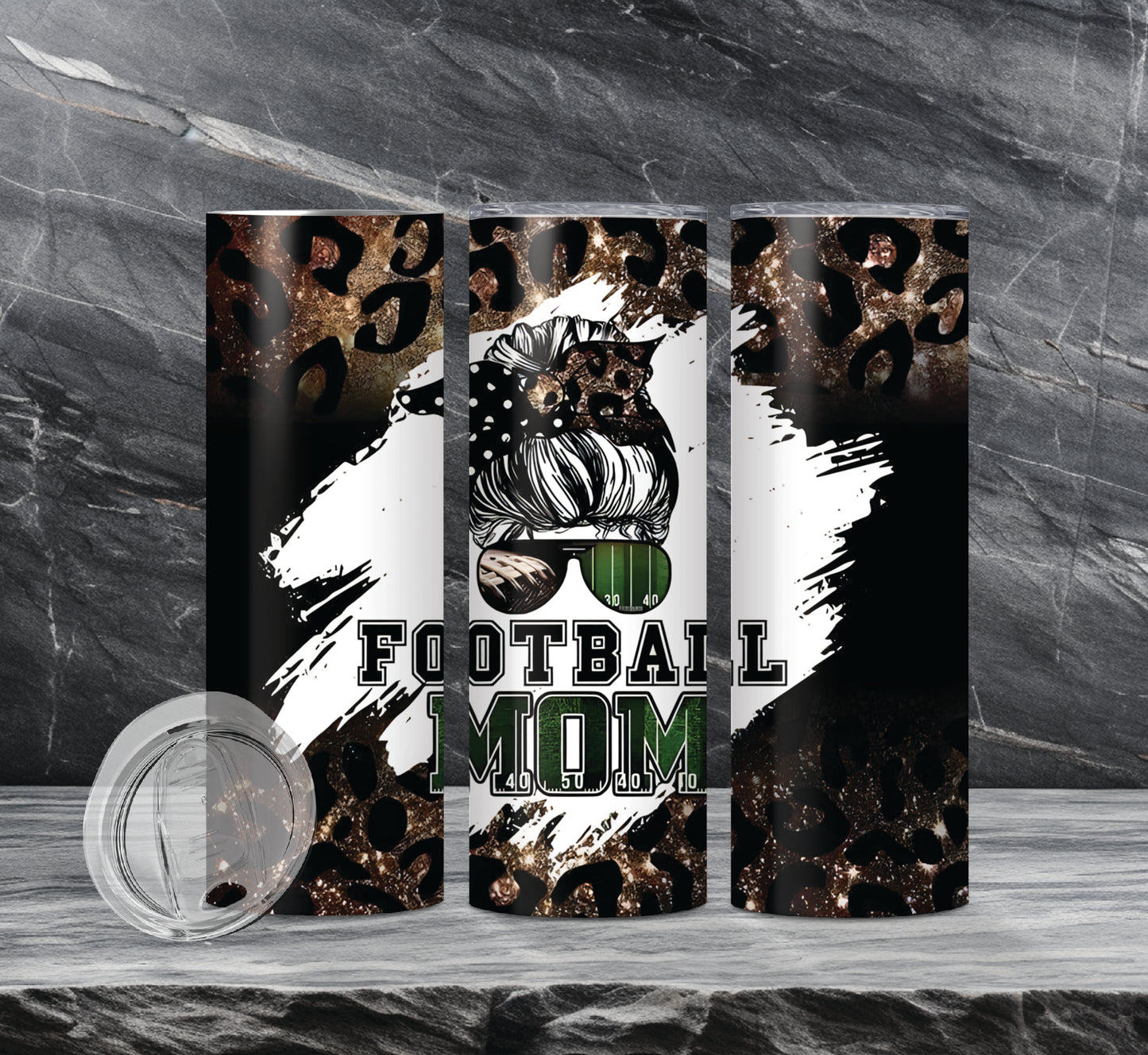 Football Mom Drink Tumblers 3 Designs