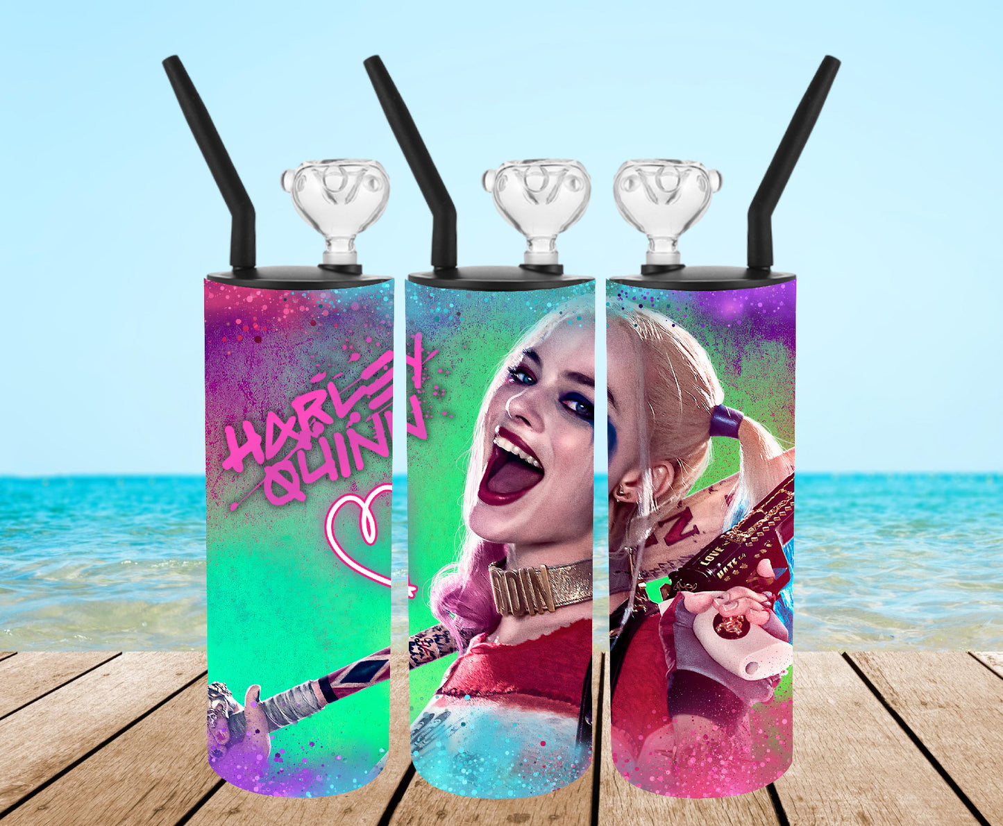 Harley Quinn Tumbler Bong 3 Different Designs