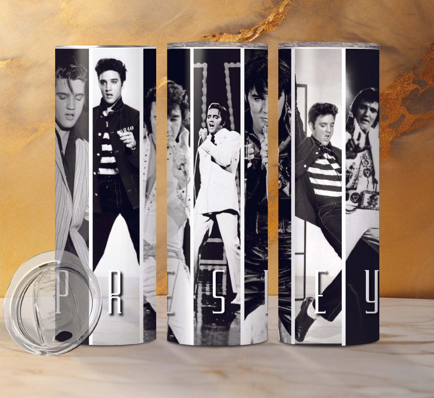Elvis Presley Drink Tumblers, 3 Designs