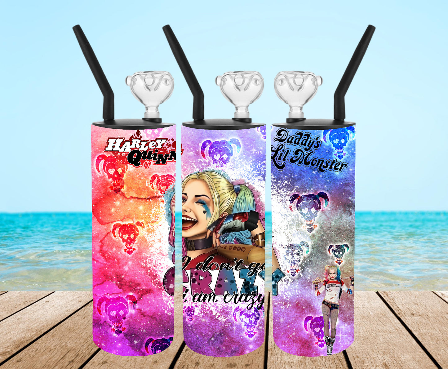 Harley Quinn Tumbler Bong 3 Different Designs