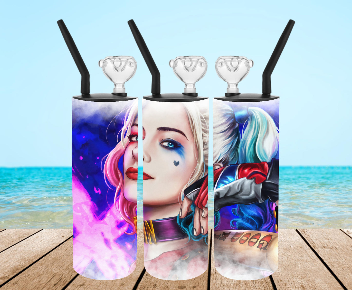 Harley Quinn Tumbler Bong 3 Different Designs