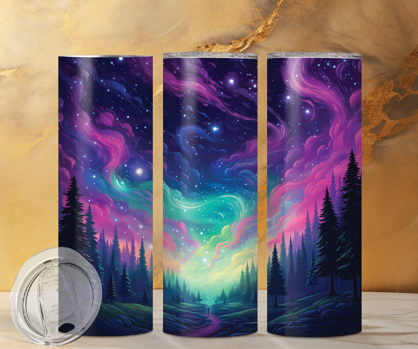 Northern Lights Drink Tumblers, 13 Different Designs