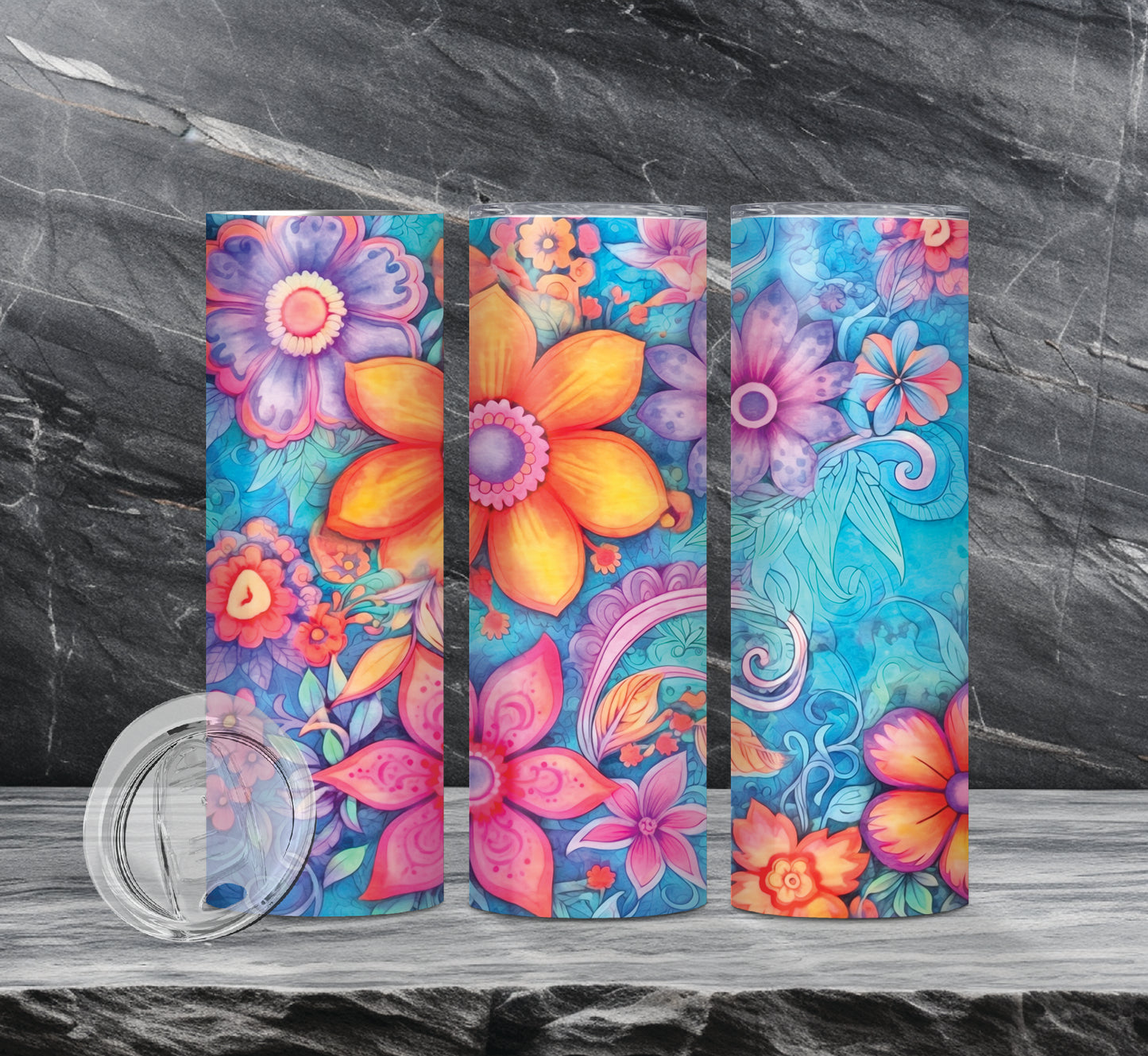 Hippie Peace Drink Tumblers, 10 Different Designs