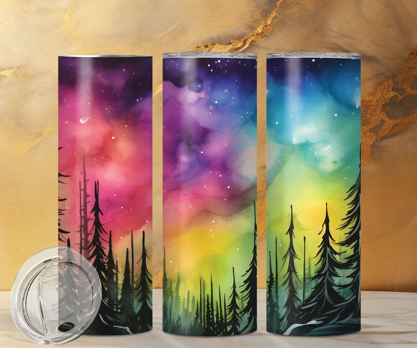 Northern Lights Drink Tumblers, 13 Different Designs