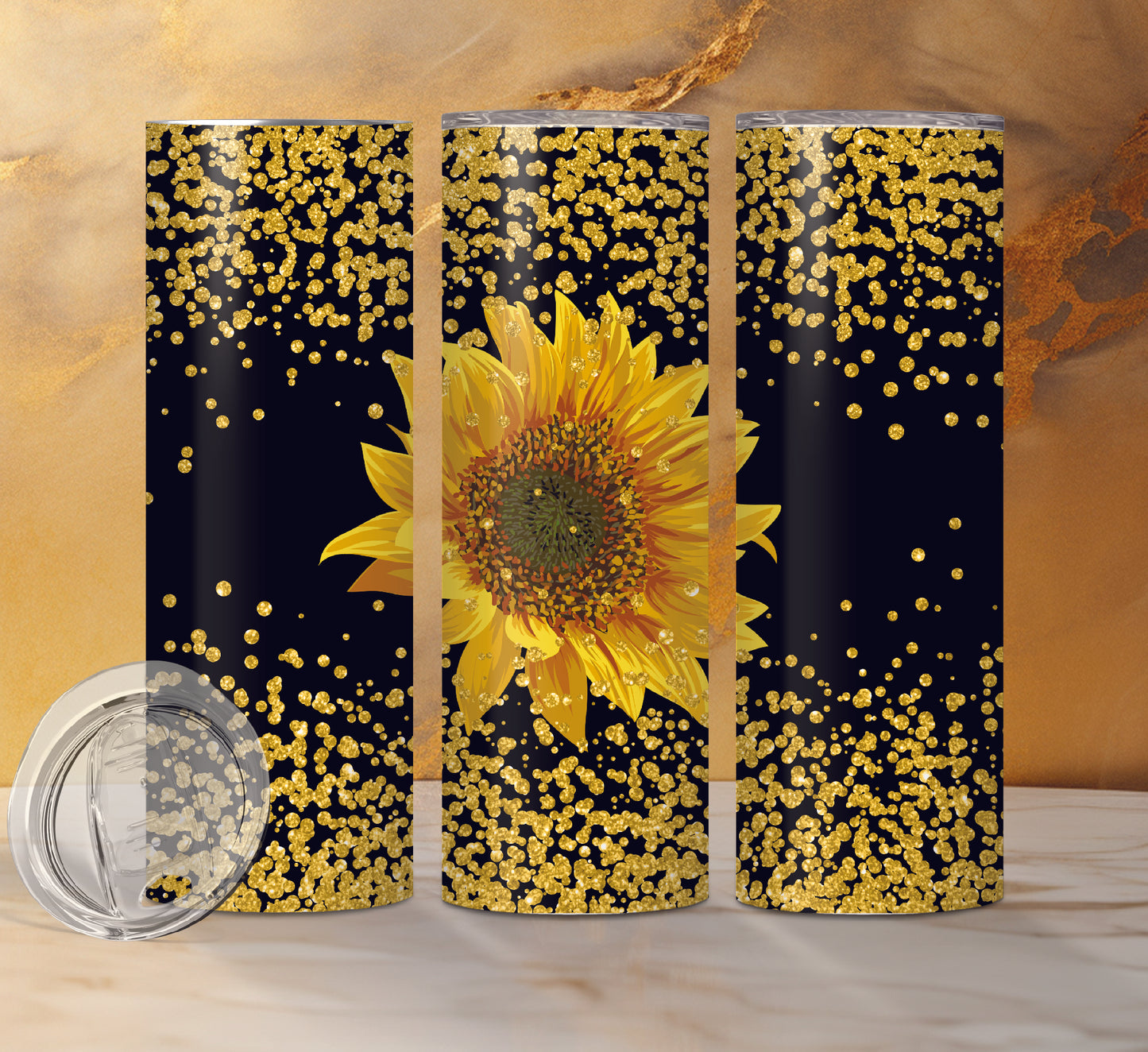 Sunflower Designs Drink Tumblers, 18 Designs