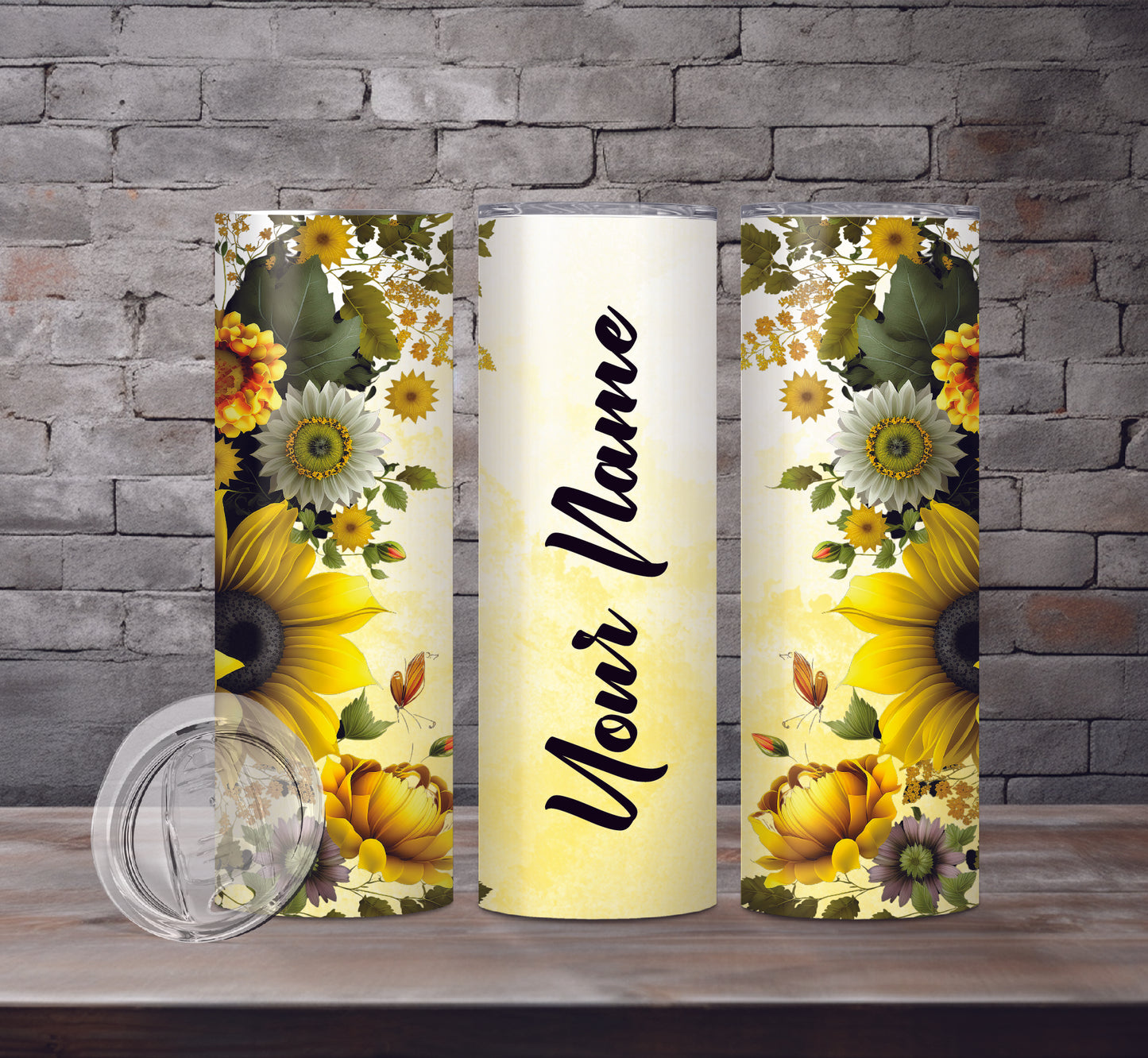 Floral Add Your Name Drink Tumblers, 18 Designs