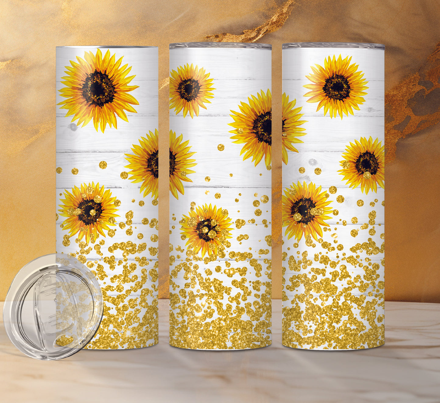 Sunflower Designs Drink Tumblers, 18 Designs