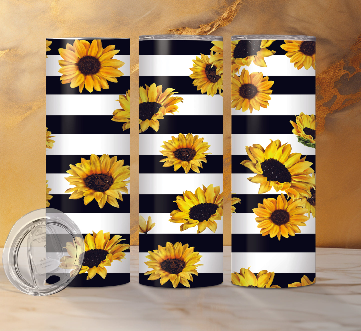 Sunflower Designs Drink Tumblers, 18 Designs