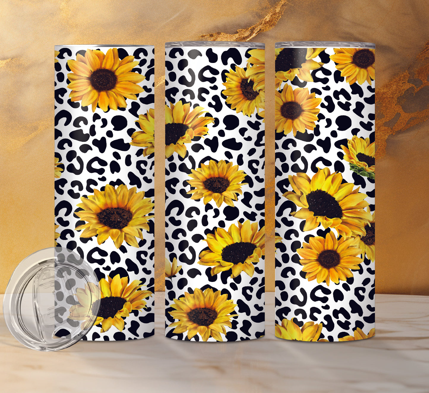 Sunflower Designs Drink Tumblers, 18 Designs