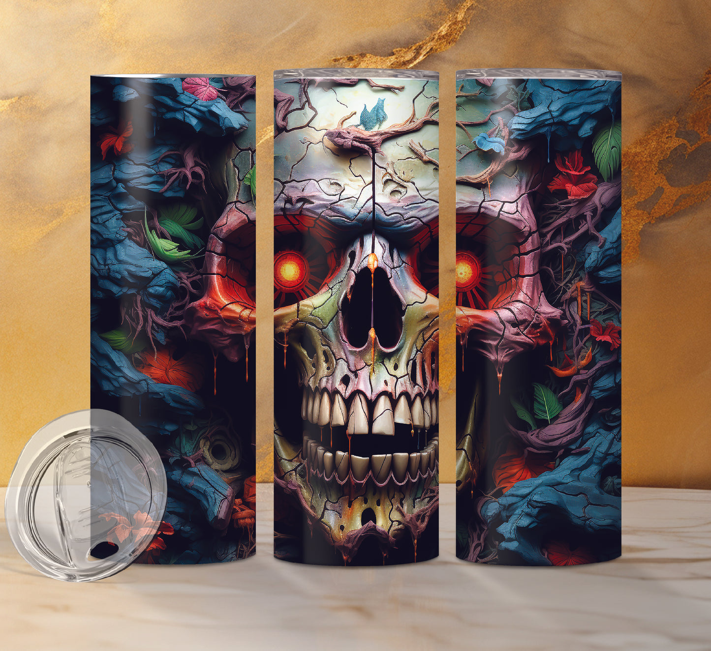 Skull Drink Tumblers, 8 Designs