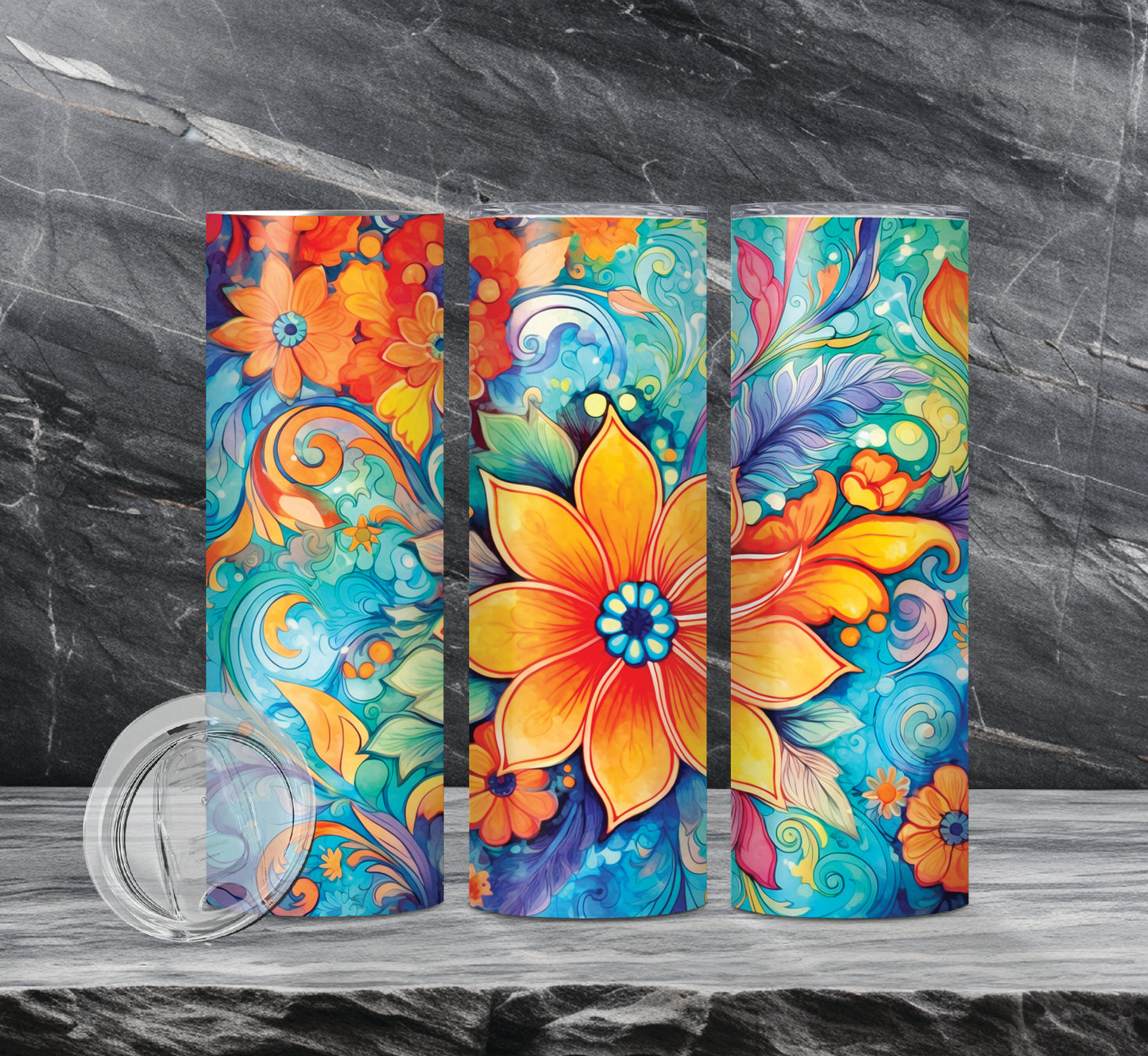 Hippie Peace Drink Tumblers, 10 Different Designs