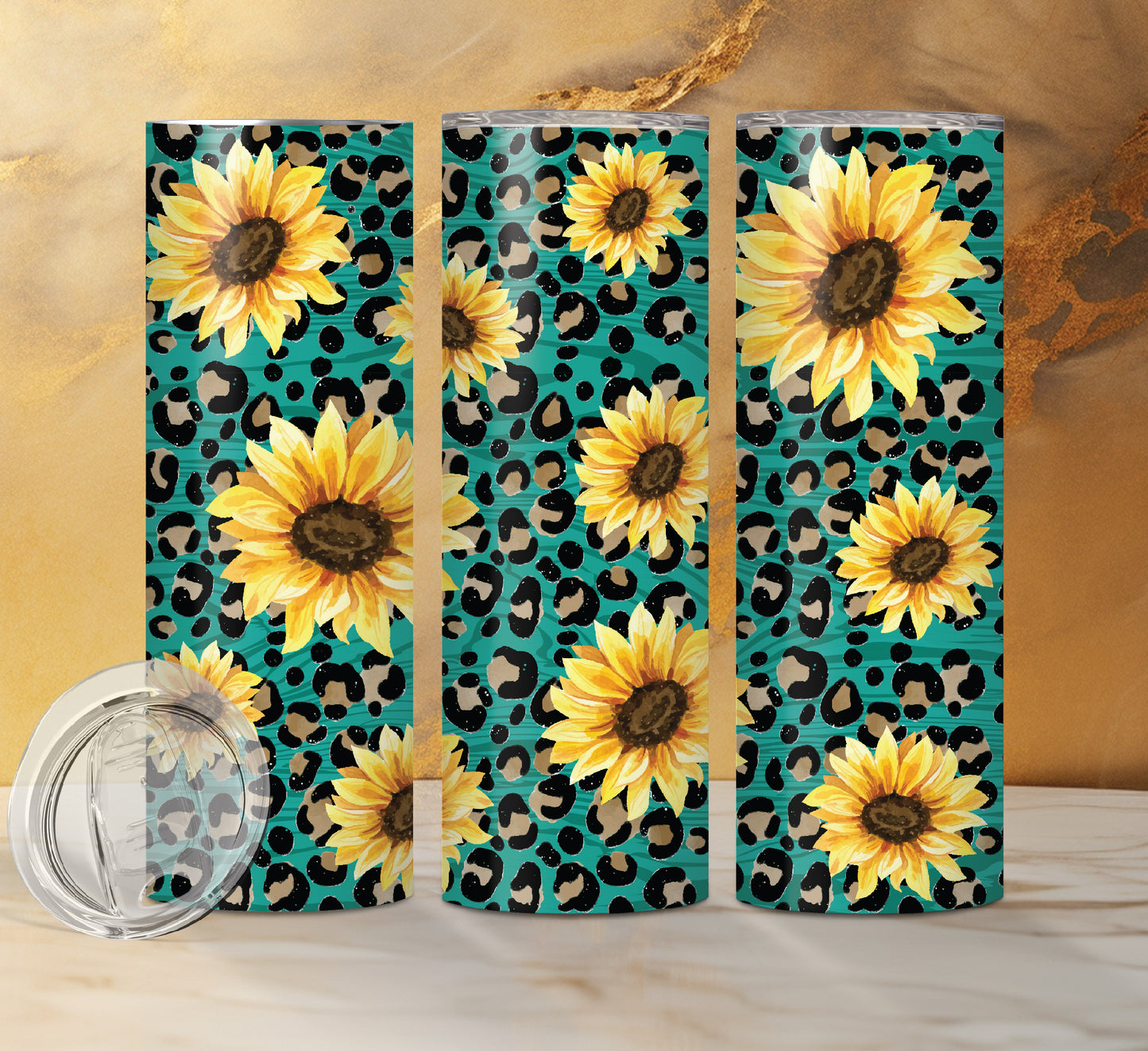 Sunflower Designs Drink Tumblers, 18 Designs