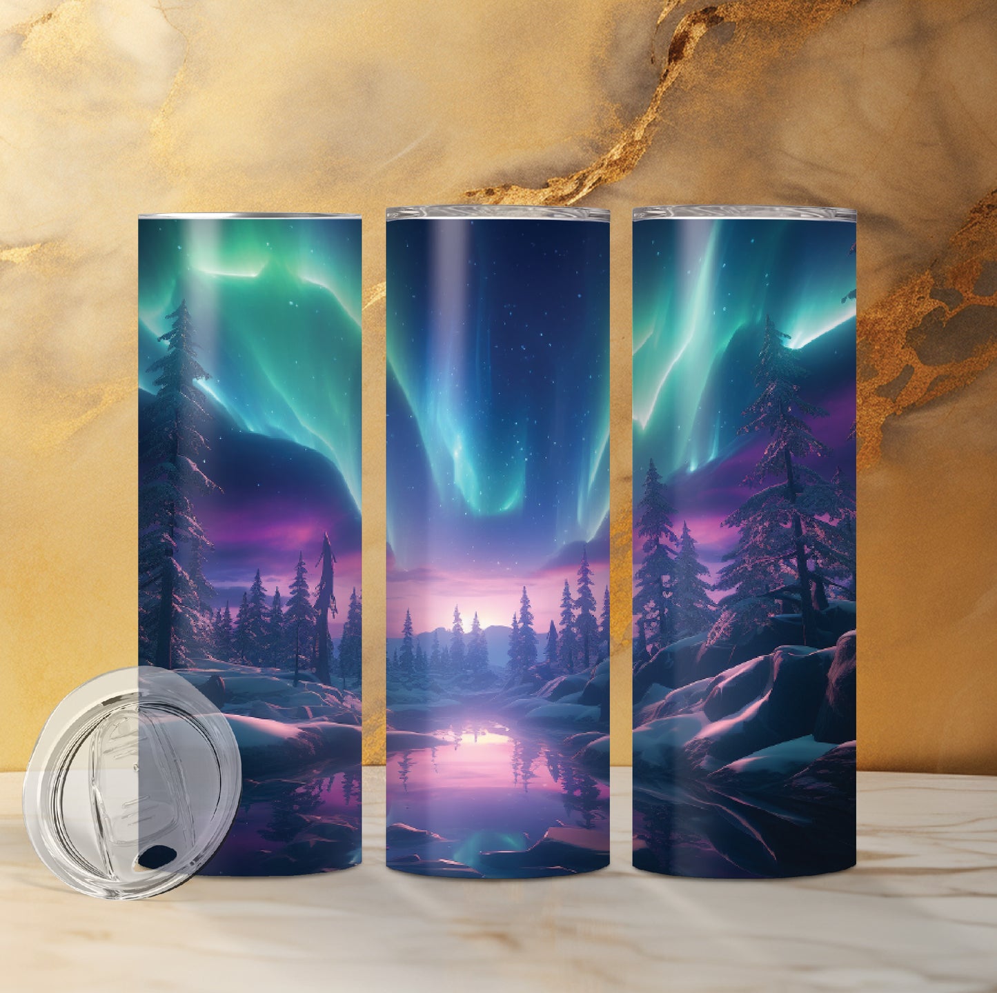 Northern Lights Drink Tumblers, 13 Different Designs