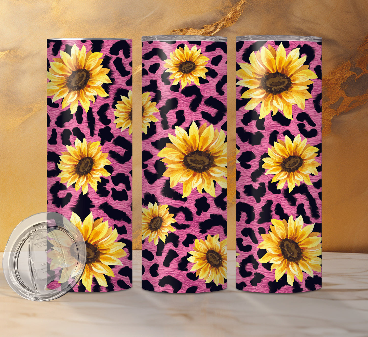Sunflower Designs Drink Tumblers, 18 Designs
