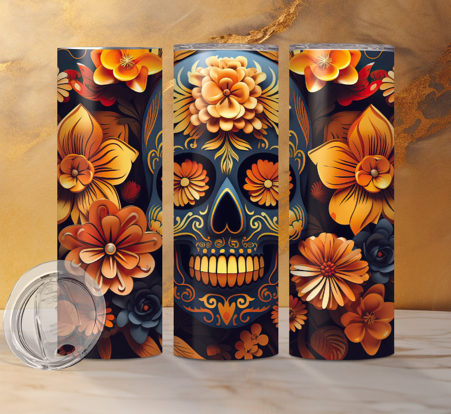 Skull Drink Tumblers, 8 Designs