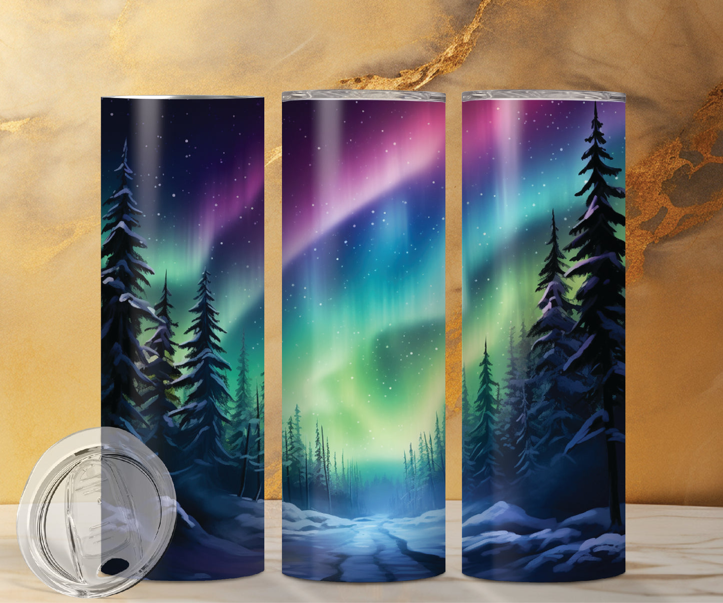 Northern Lights Drink Tumblers, 13 Different Designs