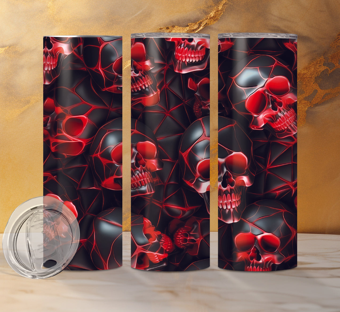 Skull Drink Tumblers, 8 Designs