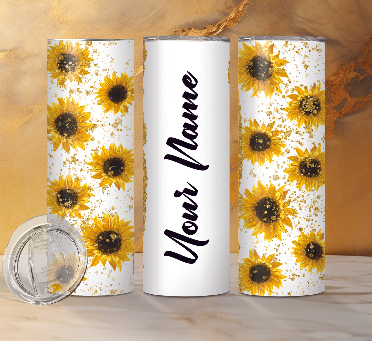 Sunflower Designs Drink Tumblers, 18 Designs