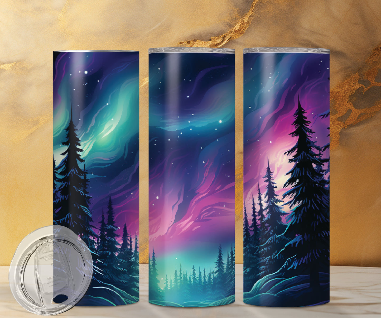 Northern Lights Drink Tumblers, 13 Different Designs
