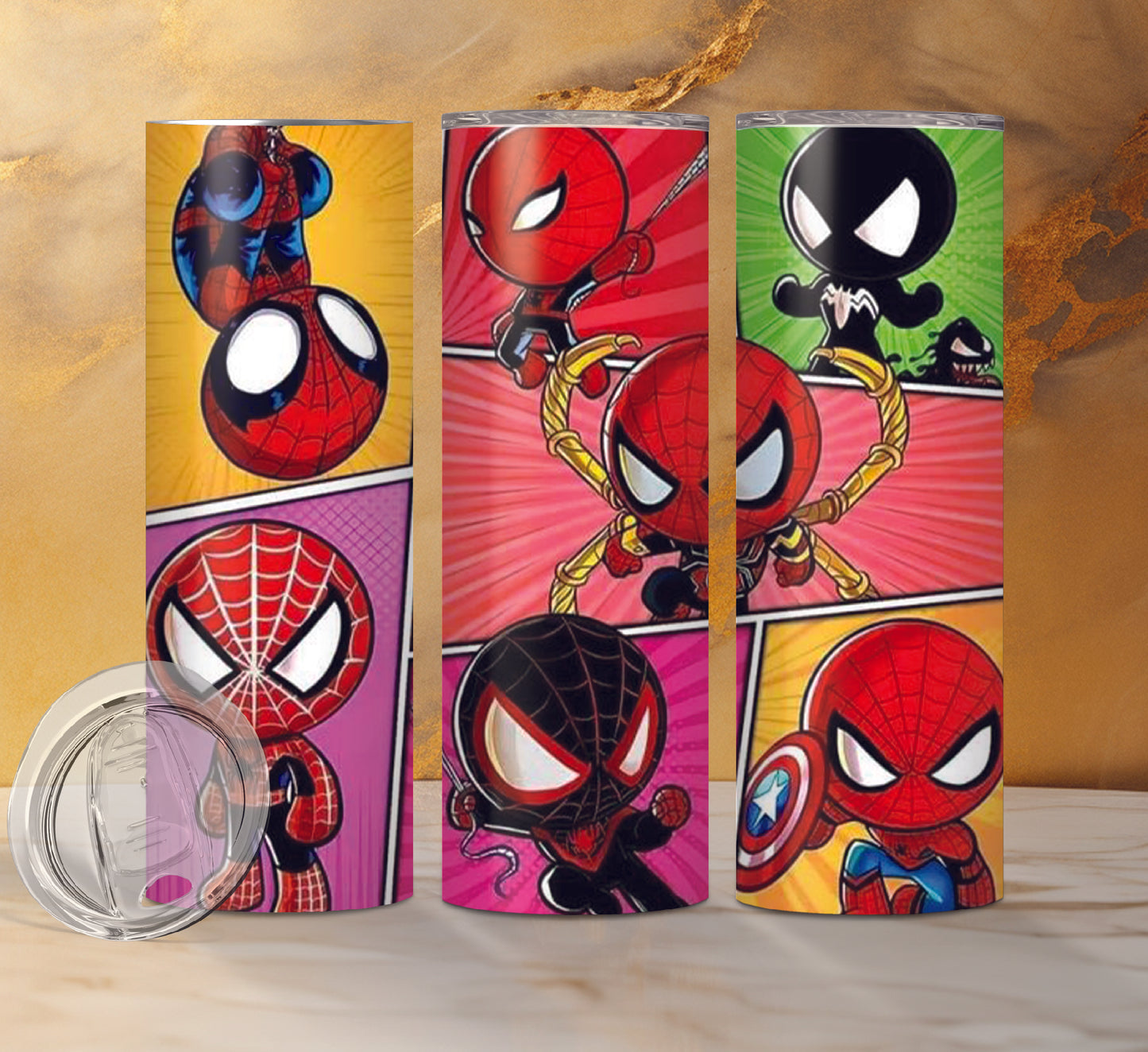 Spiderman Drink Tumblers, 7 Designs
