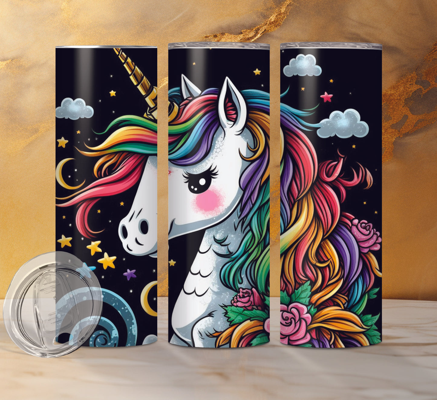Unicorn Drink Tumblers, 13 Designs