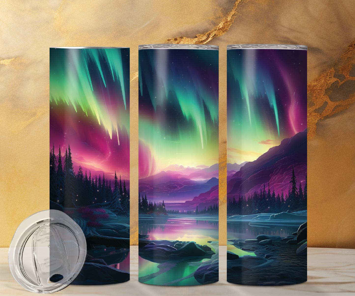 Northern Lights Drink Tumblers, 13 Different Designs