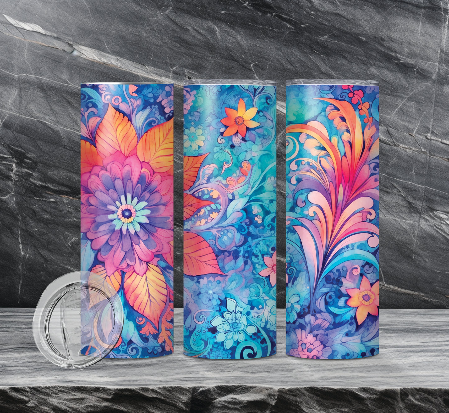 Hippie Peace Drink Tumblers, 10 Different Designs
