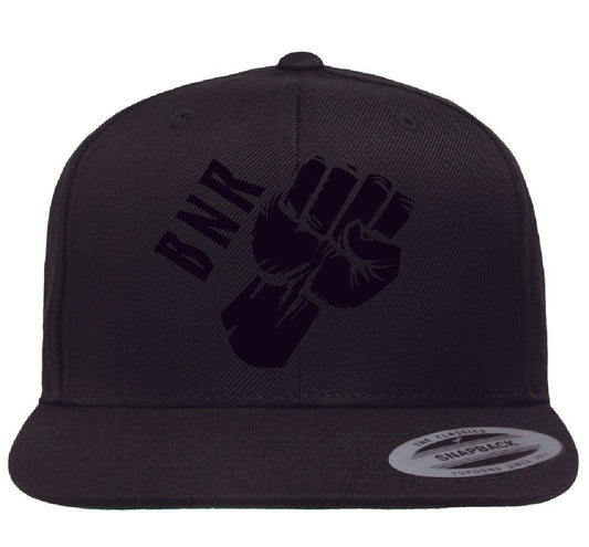 The Rising Fist Embroidered Flat Bill Hat
