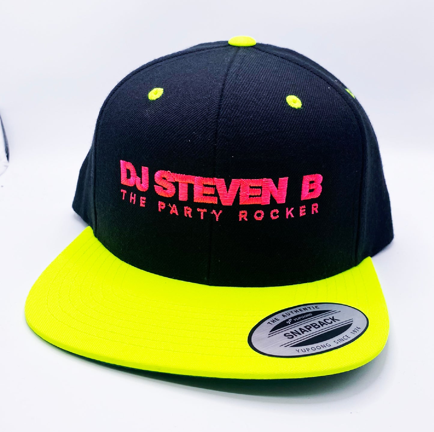 DJ Steven B Neon Embroidered Hat