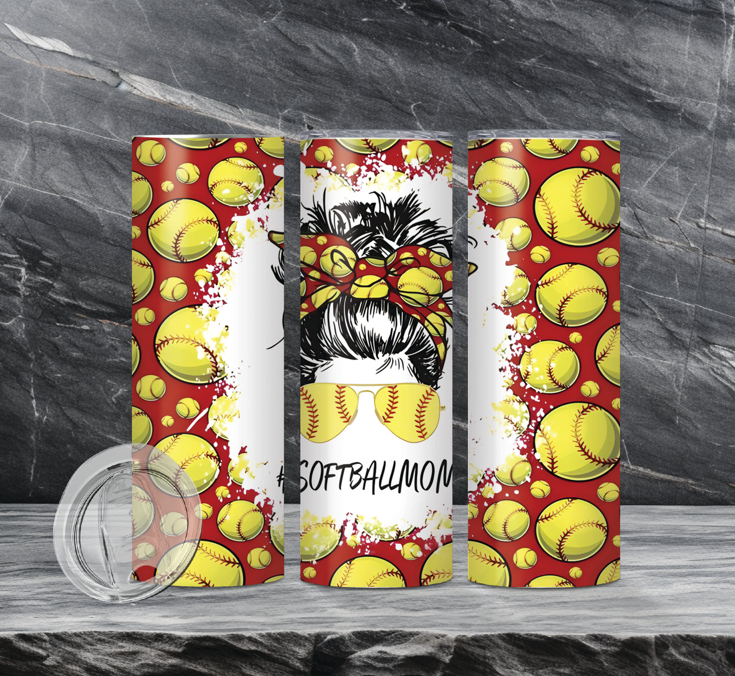 Softball Mom Drink Tumblers, 3 Designs