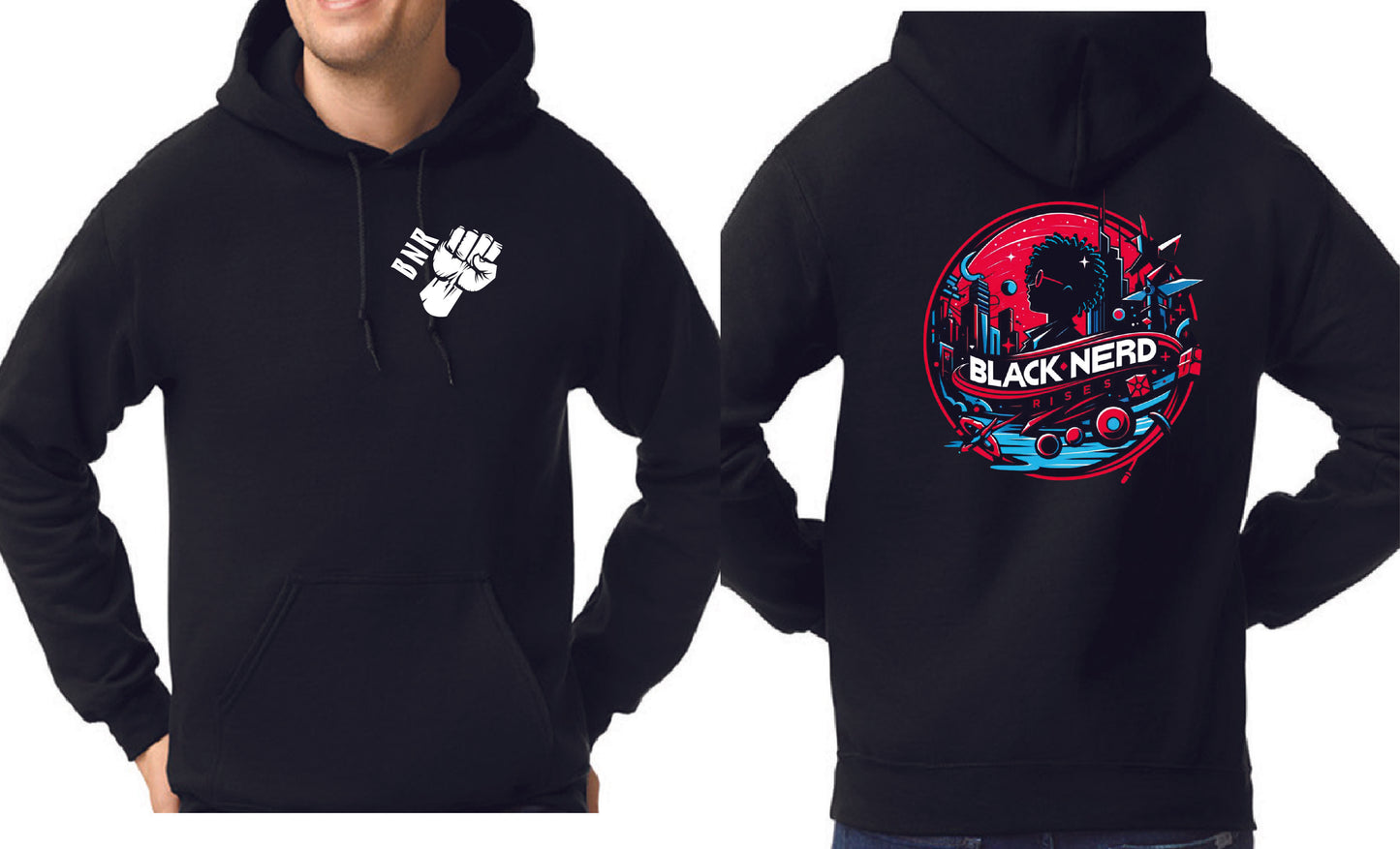 Black Nerd Rises Mars Bebop Hoodie