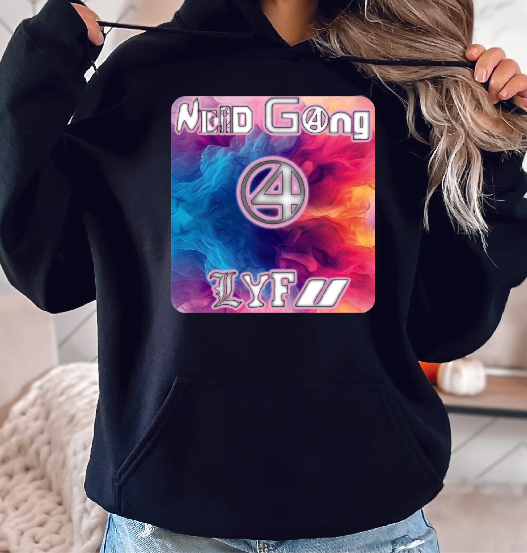 Black Nerd Rises Nerd Gang 4 Lyfu Hoodie
