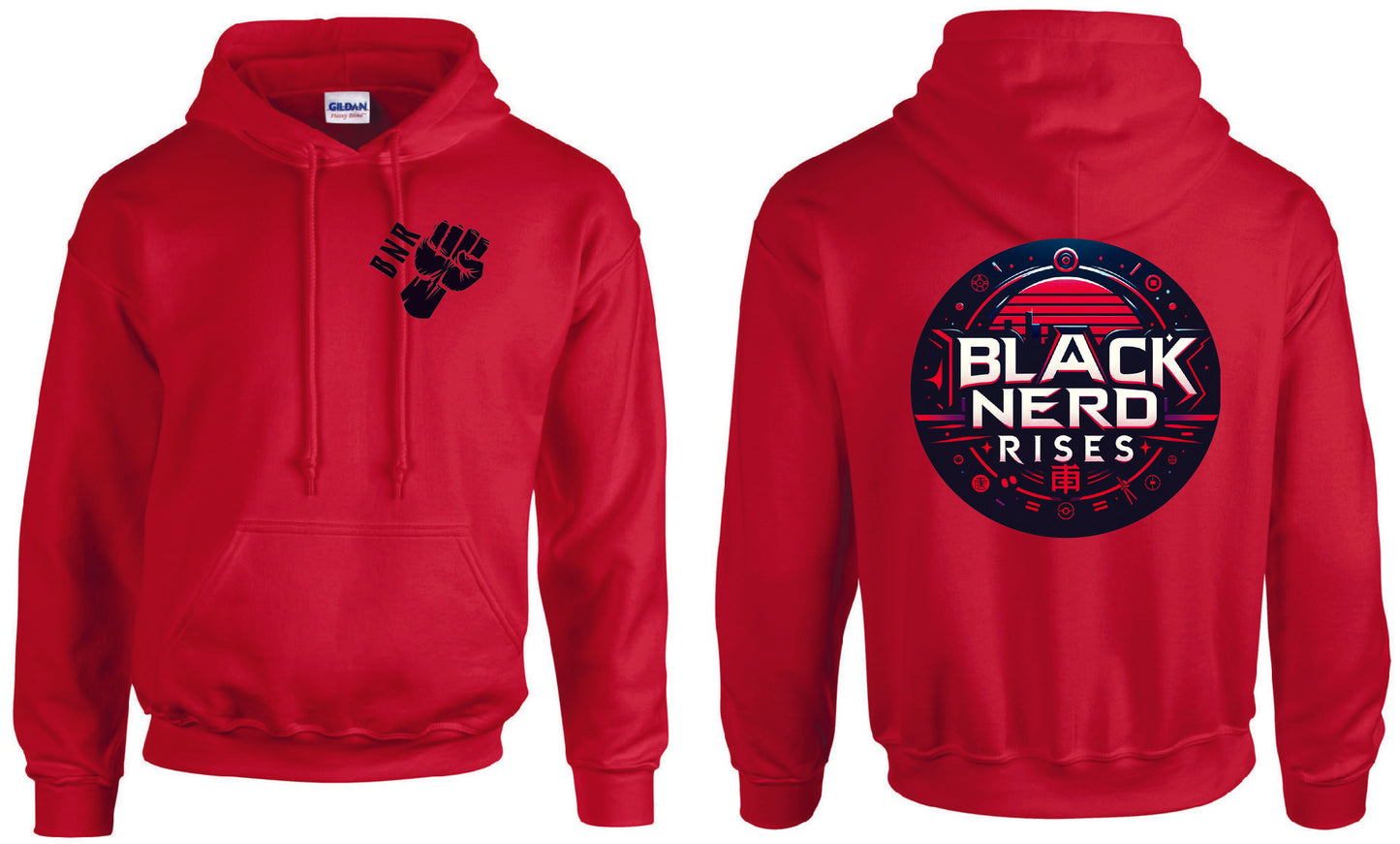 Black Nerd Rises Neon Nerd Hoodie