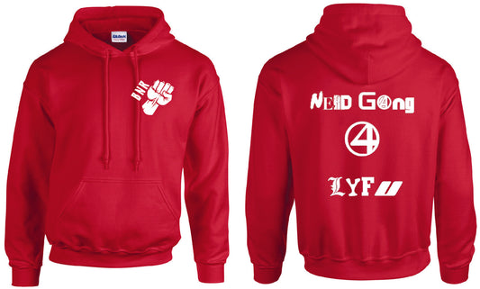 Black Nerd Rises Nerd Gang 4 Lyfu Embroidered Hoodie